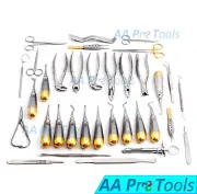 75 Oral Dental Surgery Extracting Elevators Forceps Instrument Kit GERMAN GRADE