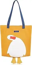 MEETPET Cute Canvas Tote Bag for Women and Teen Girls, Reusable Cotton Cloth Bag for Lunch Grocery School Shopping and Beach