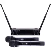 DOSS UHF203E Dual Ch UHF Pll Wireless Mic System Kit Wireless 654-694Mhz Convenient Multi-Channel