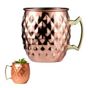 Moscow Mule Mugs Stainless Steel Hammered Cups for Home Party Kitchen-Copper