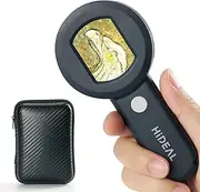 Microscope for Kids Adults, 100X Handheld Coin Magnifier for Collectors, HP30 USB Digital Magnifying Glass with Light, Portable Jewelers Loupe with Screen, Pocket Mini Scope Camera for Trichome