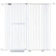 riin Extra Tall 150cm Baby Pet Security Gate Metal Safety Guard Tension Pressure Mounted for Children Dog Kitten Adjustable Width Range 139.5-145.5cm Largest Gap Between Bars 42mm Model A42