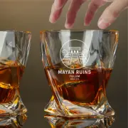 Custom Engraved Mayan Ruins Tulum Mexico Whiskey Glass – 10 oz Twisted Rocks