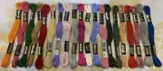 20 X DMC STRANDED COTTON THREAD PARTIAL SKEINS BULK LOT 27