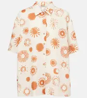 [Asceno] Asceno Montauk linen and cotton bowling shirt AU 16 white