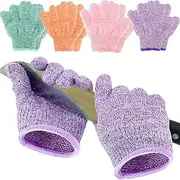 Abizarch Kids Cut Resistant Gloves 4 Pairs Cut Resistant Gloves Safe Anti-Cutting Gloves Level 5 Protection Cutting Gloves for Kids XXS Kitchen Cut Gloves for Cooking Whittling Wood Carving Gardening