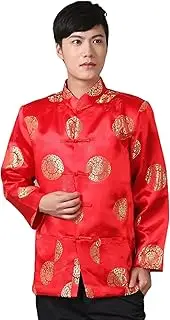 [JIMINISO] Brocade Traditional Chinese Clothing for Men Tang Suit Tops Long Sleeve Young Shirt Cheongsam Jacket Man Retro Clothes