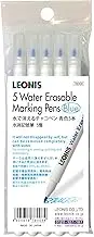 LEONIS Water Erasable Fabric Marking Pen Blue 5 Count Pack [ 78008 ]