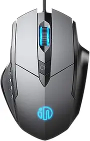 Inphic Wired Mouse with 6 Button Silent Click Ergonomic 1.5M USB Cable Computer Mouse Gamer Mice Silent Click 4000DPI Optical Mouse for PC Laptop-Grey