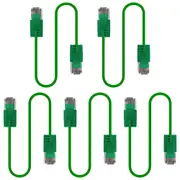 5x Cruxtec Universal Ultra-Thin CAT6A U/UTP Ethernet LAN Cable 0.5m Green