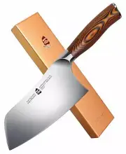 TUO Cleaver Knife, Chinese Chef Knife Stainless Steel 7 inch Vegetable Meat
