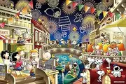 Peanuts Snoopy Fireworks 1000 Piece Jigsaw Puzzle, 19.7 x 29.5 inches (50 x 75 cm)