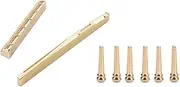 Yardwe 1 Acoustic Guitar Nut Saddle Bridge Pins Durable Lightweight Bridge Accessories for Easy Use with Any Guitar