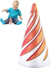Pyramid Toy - Pyramid Fidget Sculpture | Fidget Toys | Spiral Toy, 3-D Printed Spiral Toy for Endless Fascination, Passthrough Cone Pyramid Illusion, Pyramid Illusion Model, 3-D Printed Spiral Toy