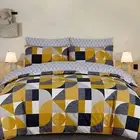100% Duvet Cover Set Printed Reversible Duvet Quilt Cover Set,Geometric