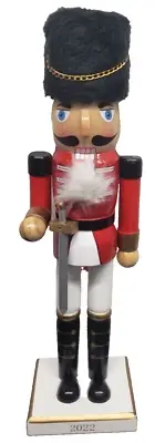 Wooden Christmas Nutcracker, 14", WHITE SOLDIER IN RED & WHITE WITH SWORD 22, WS