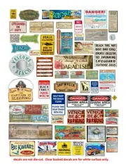 1:24 & 1:18 BEACH SIGNS SURFER DIORAMA DIECAST DISPLAYS DECALS