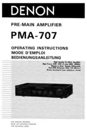 Denon PMA-707 Amplifier Owners Manual