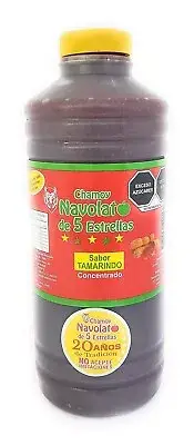Chamoy Navolato with Real Fruit Pulp,Sweet,Michelada Sauce (1 Liter) (Tamarindo)