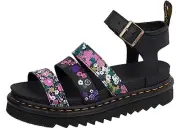 31048038 DR. MARTENS WOMEN'S BLAIRE HYDRO SANDAL SIZE 7 BLACK VINTAGE FLORAL