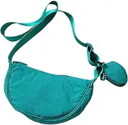 [wiroouia] Small Nylon Crescent Bag - Stylish Sling Shoulder Bag Casual for Women Men | Nylon Crescent Purses Bag, Adjustable Storage pack for Work, Dates