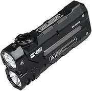 LOOP GEAR SK05 Flat LED Flashlight with 6000mAh Power Bank, Rechargeable EDC Light Combines Floodlight, Spotlight and Sidelight, 2850 High Lumens, Magnetic Tail, IP68 Perfect for Camping, Outdoor