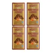 932110 4 X 250G BLOCK WHITTAKERS CREAMY MILK HONEY NOUGAT AND ALMOND CHOCOLATE