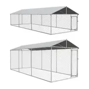 PawHut Outdoor Dog Kennel UV-resistant Waterproof Roof Lockable Door Large Size