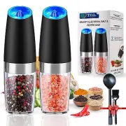 TGLS Electric Salt and Pepper Grinder Set - Electric Salt Grinder with Adjust...