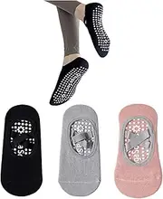 [HENWUBEI] 3 Pack Cotton Yoga Socks Women-Lightweight and Breathable Professional Yoga Socks Non Slip Women, Soft and Durable Beginner Yoga Toe Socks Suitable for Yoga, Gymnastics, Pilates and Ballet