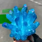 271G New Find blue PhantomQuartz Crystal Cluster MineralSpecimen