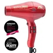 Parlux 3800 Red Hair Dryer Ceramic & Ionic Super Compact Hairdryer GENUINE