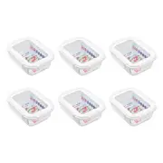 6PK Lemon & Lime Yorkshire Durable Glass Fresh Lock Food Storage Container 650ml