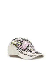 [Diesel] Diesel - Baseball cap with bold Oval D - Caps - Man - White 02 White