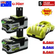 18Volt 9.0Ah Lithium Battery For RYOBI P108 ONE PLUS P104 P107/ P117 Charger