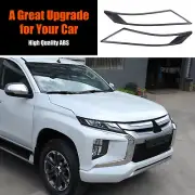 Matte Black Front Headlight Trim Cover for Mitsubishi L200 Triton MR 2019-23 (for: Mitsubishi)