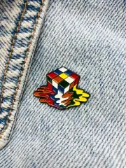 New Enamel Pin Magic Fantasy Puzzle Cube Metal Plug 1 Piece