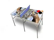 Deer in the Snow Portable Table Tennis Ping Pong Folding Table w/Accessories