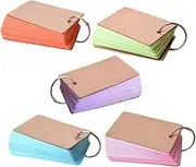 Parliky Blank Cards and Envelopes Set Memo Pads with Ring Portable Note Cards for Writing Planning Recording