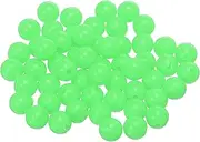 uxcell Fishing Beads Glow Soft Plastic Fishing Bait Eggs Lure Rigs Accessories, 8 mm Fit for Saltwater Freshwater - Round (500 Pack, Green)