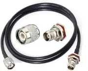 GPS Antenna Extension TNC Male to Female Bulkhead Mount RG58 Cable RTK Survey 1m