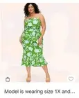 NWT Kate Spade Target New York Skirt Size XXL Linen Tank 1X Set Floral Green