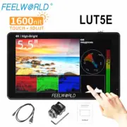 FEELWORLD LUT5E 5.5 Inch 4K HDMI 1600nit Touch Screen DSLR Camera Field Monitor