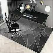 Simple e-Sports Chair Floor Mat Study Desk Computer Swivel Chair Carpet Bedroom Soiled Foot Mat Carpet Home Decoration(SJR Washable 1,120X160CM(3.9X5.3FT)