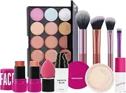 Face Makeup Kit, Eyeshadow Palette Face Primer, Makeup Set Blush Stick, Loose Powder, Long-Lasting Formula, Perfect for Women, Girls, and Teens for Daily or Special Occasion Looks