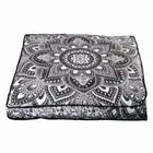 New Indian Grey Ombre Mandala 35" Square Floor Pillow Case Cushion Covers Throws