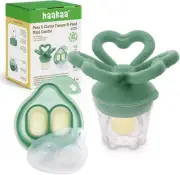 Haakaa Clover Baby Fruit Feeder Teether & Mini Freezer Nibble Tray – BPA-Free...