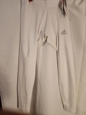Adidas Men's Alphaskin Climalite White Sport 3/4 Tights- Size XL NWT