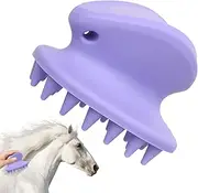 Horse Brushes For Grooming - Cleaning Horse Tail Brush For Grooming | Tapered Massage Brush, Equestrian Massage Tool For Exfoliation, Shampoo, Massage And Hair Removal Yongbao
