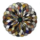 36" black Marble geometric dining Coffee Table Top Inlay blue lapis side table